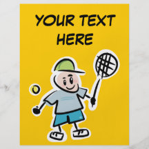 Personalised tennis flyer for tournaments