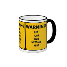 Personalised Warning Sign Mug