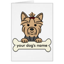 Personalised Yorkie Greeting Card