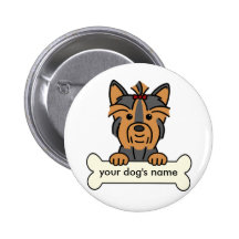 Personalised Yorkie Pinback Button