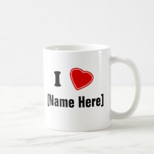 Personalizable I Love Mugs