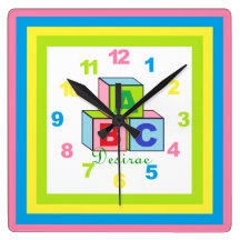 Personalized (ANY NAME) Child's Clock w/Numbers