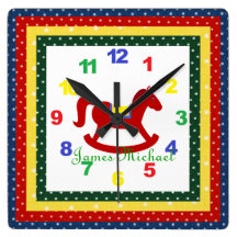 Personalized (ANY NAME) Child's Clock w/Numbers