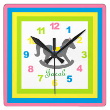 Personalized (ANY NAME) Child's Clock w/Numbers