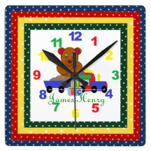 Personalized (ANY NAME) Child's Clock w/Numbers
