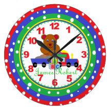 Personalized (ANY NAME) Child's Clock with Numbers