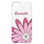 Personalized Boho Chic Flower Pink Black iPhone 5 Covers