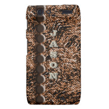 Personalized Brown Executive Style Motorola Droid RAZR Case