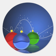 PERSONALIZED CHRISTMAS ROUND STICKERS