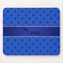 Personalized custom name blue strawberry mouse pad