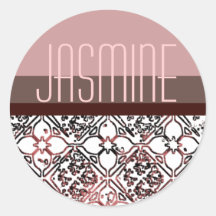 Personalized Dusty Pink and  Floral Stickers
