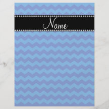 Personalized name blue chevrons custom flyer