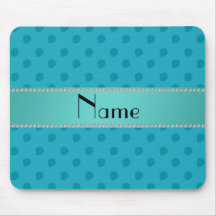 Personalized name blue strawberries pattern mousepads