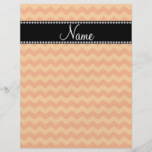 Personalized name orange chevrons flyer design