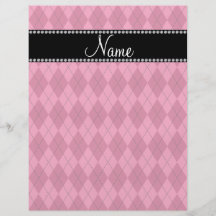 Personalized name Pink argyle Custom Flyer