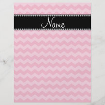 Personalized name pink chevrons flyer design