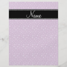Personalized name Purple stars Flyer