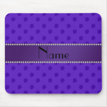 Personalized name purple strawberry pattern mouse pad