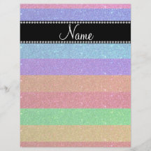 Personalized name rainbow glitter flyer design
