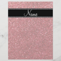 Personalized name red glitter flyers