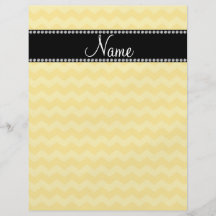 Personalized name yellow chevrons flyer design