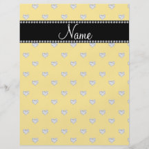Personalized name yellow heart diamonds flyer