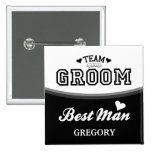 Personalized Team Groom Best Man Button