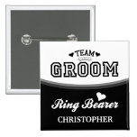 Personalized Team Groom Ring Bearer Button