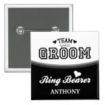 Personalized Team Groom Ring Bearer Button