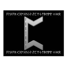 Pertho Rune grey Postcards