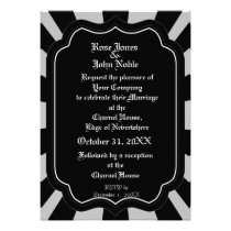 Pervade Ebony VI (Black) Wedding Invitation invitations