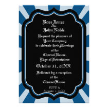 Pervade Ebony VI (Blue) Wedding Invitation invitations