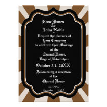 Pervade Ebony VI (Brown) Wedding Invitation invitations