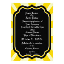 Pervade Ebony VI (Gold) Wedding Invitation invitations