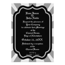 Pervade Ebony VI (Grey) Wedding Invitation invitations