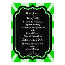 Pervade Ebony VI (Lime) Wedding Invitation invitations