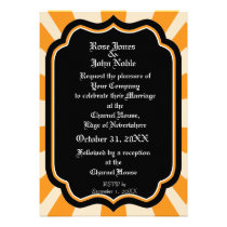 Pervade Ebony VI (Orange) Wedding Invitation invitations