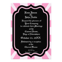Pervade Ebony VI (Pink) Wedding Invitation invitations
