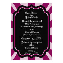 Pervade Ebony VI (Red-Violet) Wedding Invitation invitations