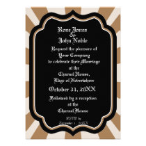 Pervade Ebony VI (Tan) Wedding Invitation invitations