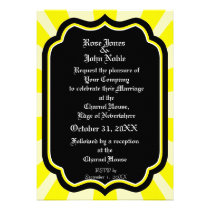 Pervade Ebony VI (Yellow) Wedding Invitation invitations