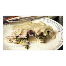 Pesto And Spinich Stuffed Chicken Breasts With Mus Business Cards