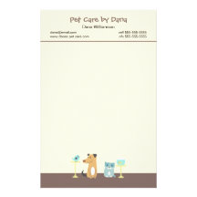 Pet Sitter's Stationery