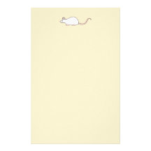 Pet White Mouse. Stationery Design