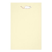 Pet White Rat Customized Stationery