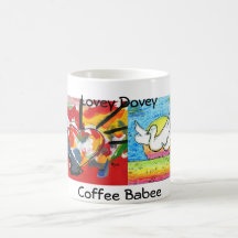 Peter Max style original signed acrylic painting Coffee Mugs