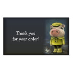 Peter the pig sailing his boat business cards