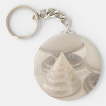 Pewter candlesticks and seashell keychain
