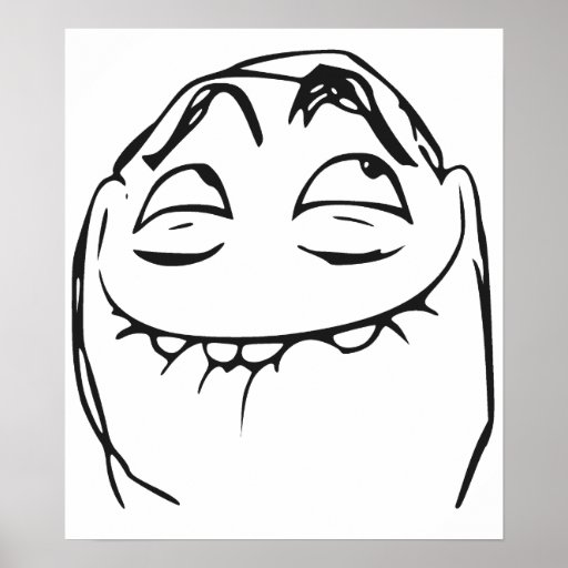 PFFTCH Laughing Rage Face Comic Meme Poster