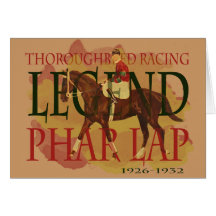 Phar Lap - Thoroughbred Horse Racing Legend Card